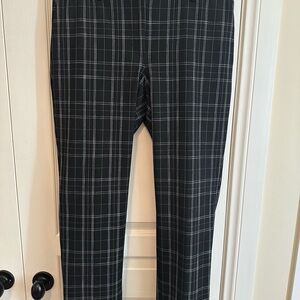 Black and White Plaid Ankle Pants